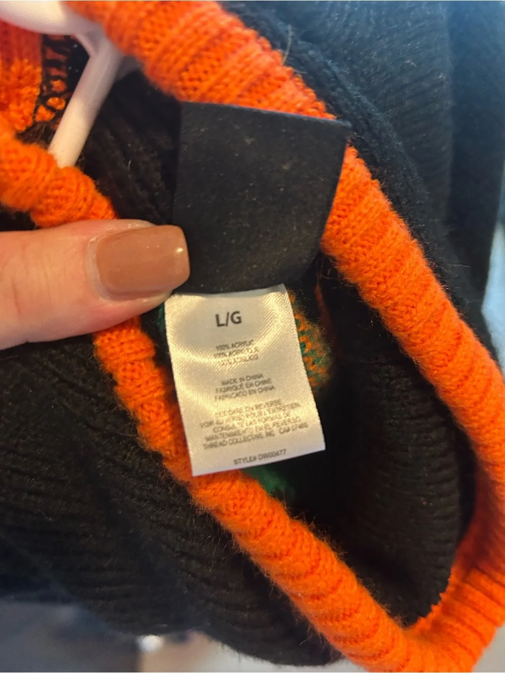 Halloween Pumpkin Knit Dog Sweater — Black & Orange
